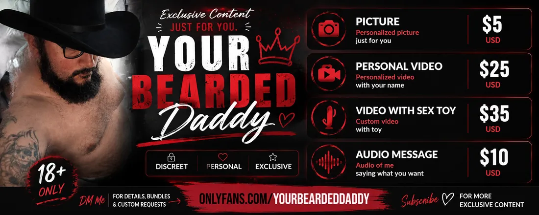 OnlyFans account  yourbearddaddy header 2