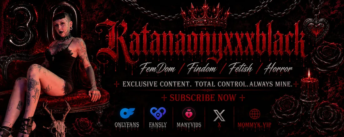 OnlyFans account  katanaonyxxxblack header 2