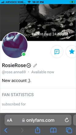 OnlyFans cuenta rosie321posie header 2