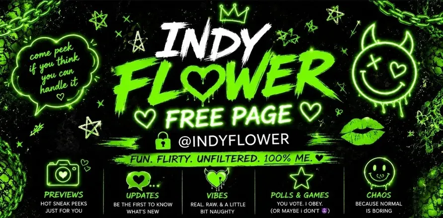 OnlyFans account  indyflower header 2