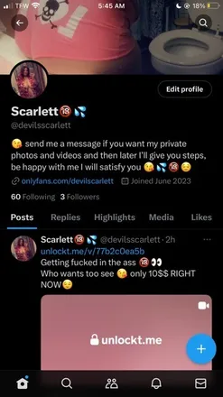OnlyFans account  devilscarlett header 2