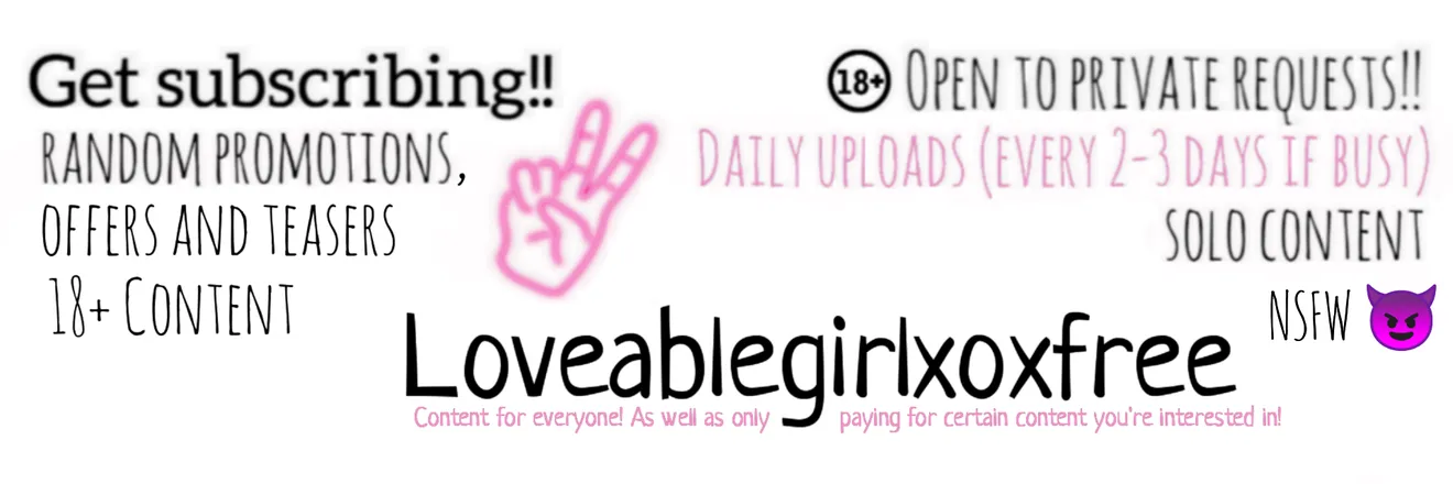 OnlyFans account  loveablegirlxoxfree header 2