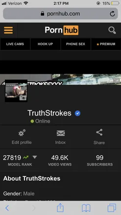 OnlyFans account  truthstrokes header 2