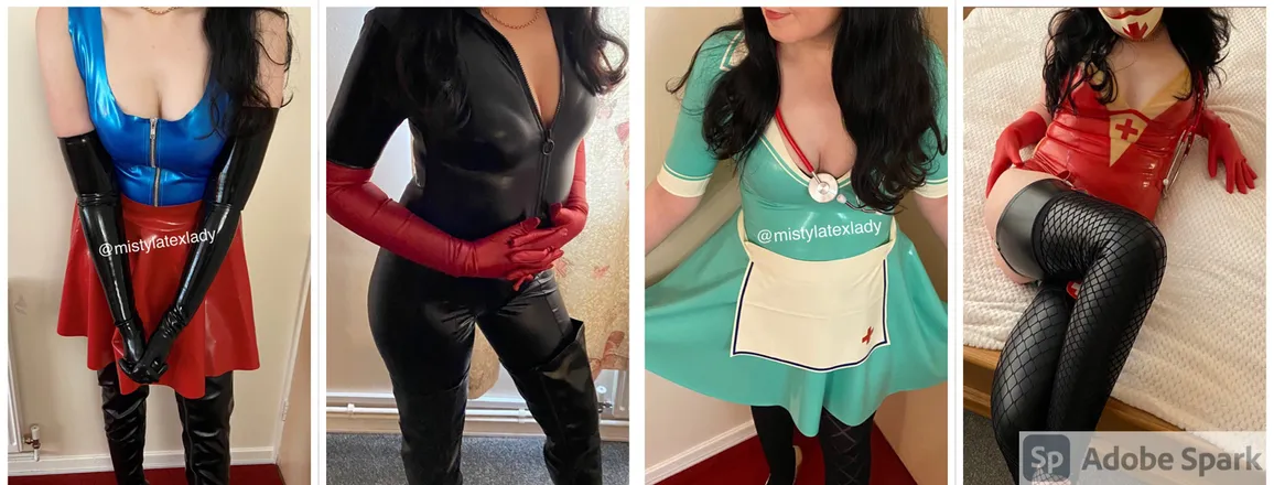 OnlyFans cuenta mistylatexlady123 header 2