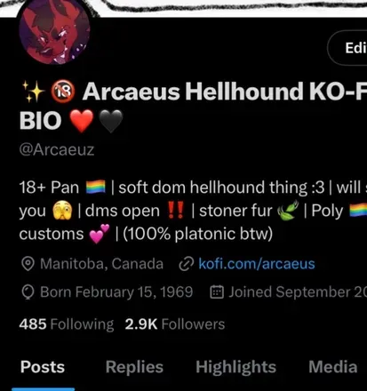 OnlyFans account  arcaeus header 2