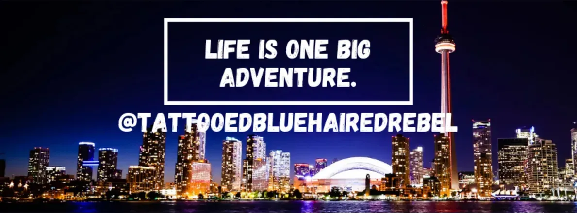 OnlyFans account  tattooedbluehairedrebel9 header 2