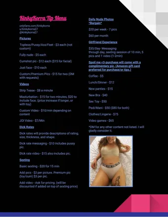OnlyFans cuenta kinkykorra4free header 2