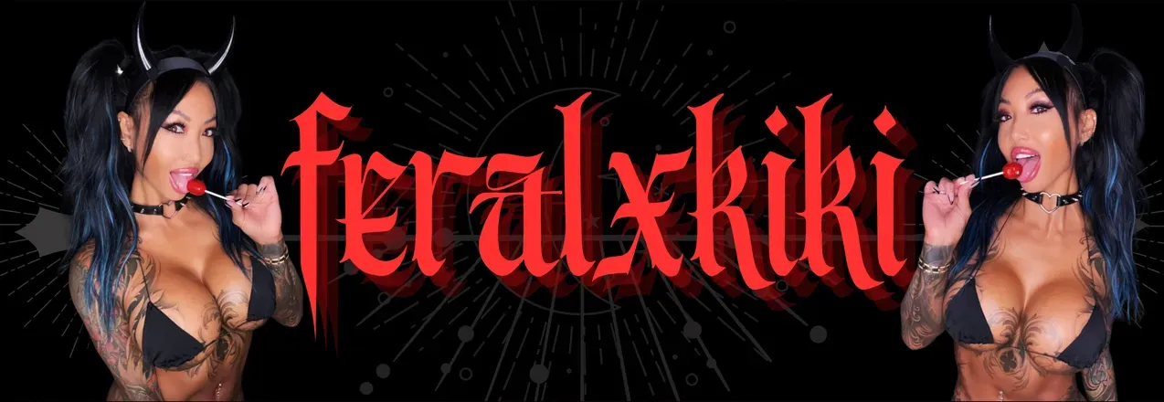 OnlyFans account  feralxkiki header 2