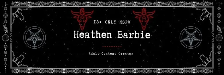 OnlyFans cuenta heathenbarbie header 2