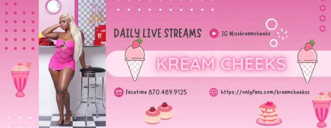 OnlyFans account  kreamcheekss header 2