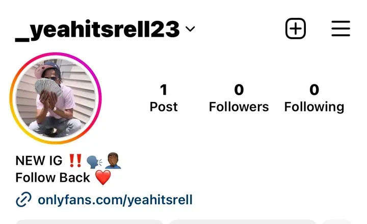 OnlyFans account  freeyeahitsrell header 2