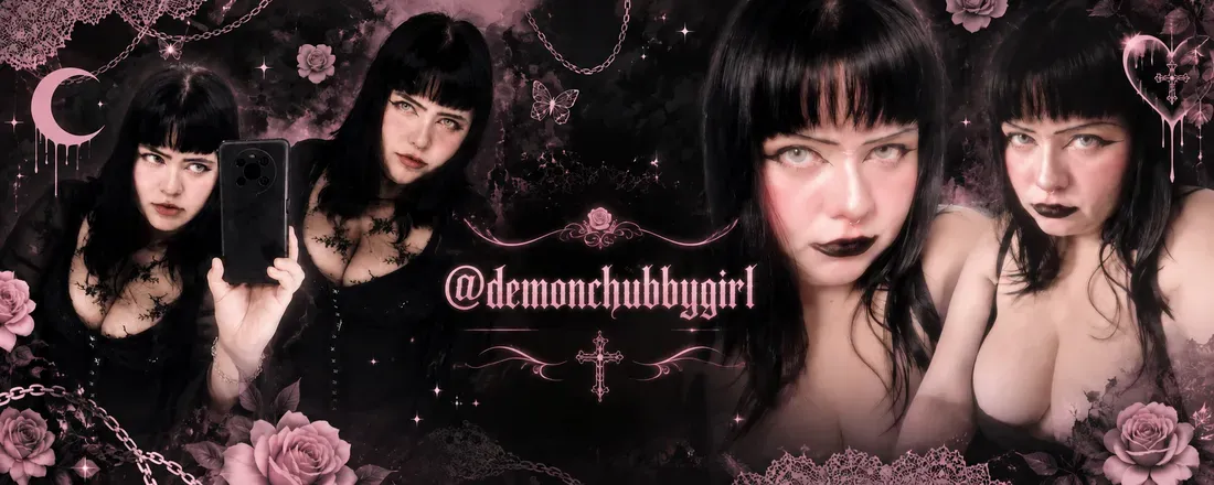 OnlyFans cuenta demonchubbygothddess header 2