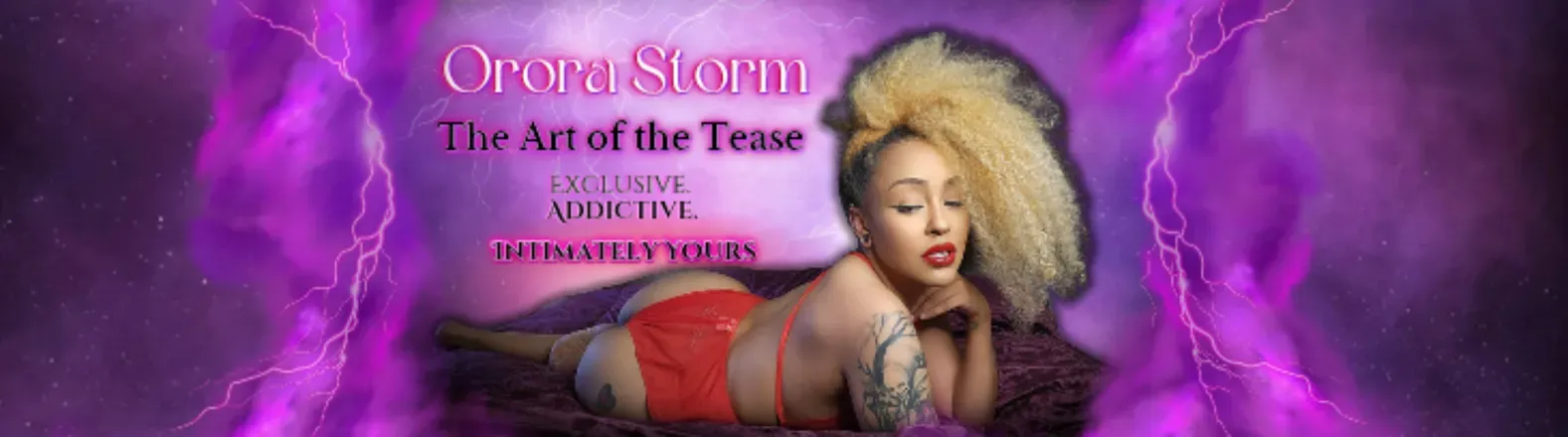 OnlyFans account  goddessororastorm header 2