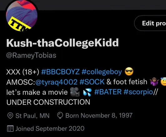 OnlyFans cuenta collegeboi101 header 2