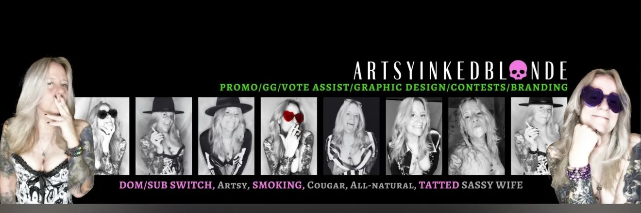 OnlyFans cuenta artsyinkedblonde header 2