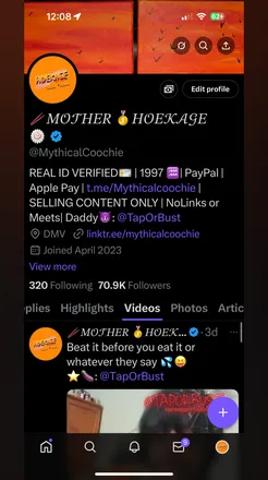 OnlyFans account  mythicalfreak header 2